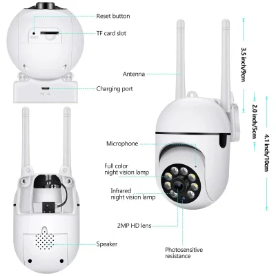 1080p Outdoor WiFi Security Camera – 5GHz WiFi & 4× Zoom