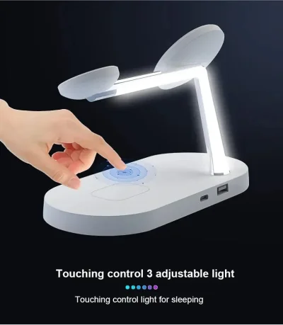 3-in-1 Wireless Charging Stand – iPhone, Watch & Earbuds