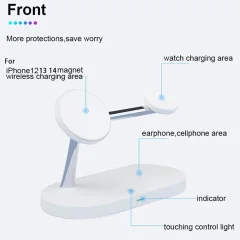 3-in-1 Wireless Charging Stand – iPhone, Watch & Earbuds Thumbnail 12