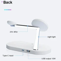 3-in-1 Wireless Charging Stand – iPhone, Watch & Earbuds Thumbnail 13