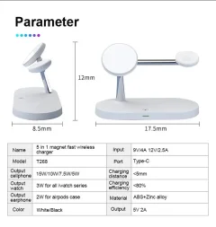 3-in-1 Wireless Charging Stand – iPhone, Watch & Earbuds Thumbnail 14