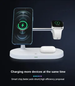 3-in-1 Wireless Charging Stand – iPhone, Watch & Earbuds Thumbnail 3