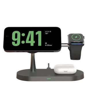 3-in-1 Wireless Charging Stand – iPhone, Watch & Earbuds