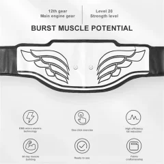EMS Abdominal Belt – LCD & 20 Intensity Levels Thumbnail 7