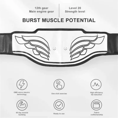 EMS Abdominal Belt – LCD & 20 Intensity Levels