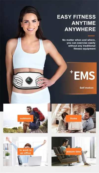 EMS Abdominal Belt – LCD & 20 Intensity Levels