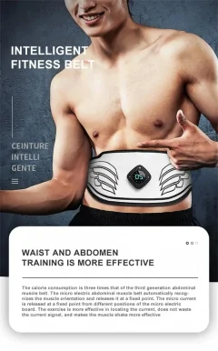 EMS Abdominal Belt – LCD & 20 Intensity Levels Thumbnail 5