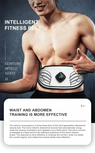 EMS Abdominal Belt – LCD & 20 Intensity Levels