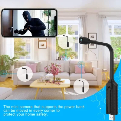 1080p USB Mini WiFi Camera – Remote Room Viewing