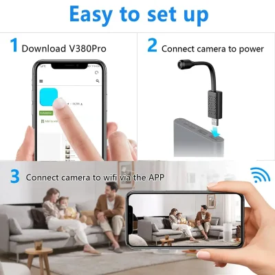 1080p USB Mini WiFi Camera – Remote Room Viewing