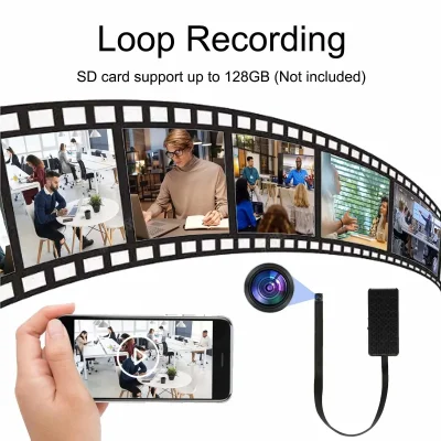 1080p Mini WiFi Camera – Motion Recording & 128GB Support