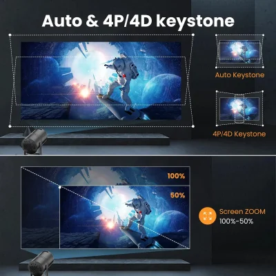 1080p Mini Projector – Android 11 Smart Portable Projector