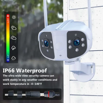 8MP 4K Dual-Lens WiFi Camera – 180° View