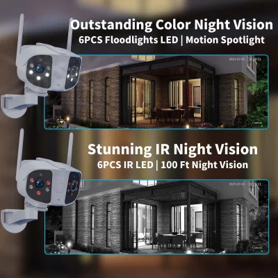 8MP 4K Dual-Lens WiFi Camera – 180° View
