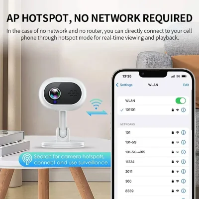 1080p WiFi Camera – Human Detection & 2-Way Audio