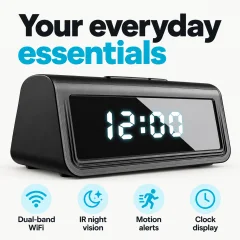 WiFi Clock Camera – Dual-Band Connection & IR Night Vision Thumbnail 4