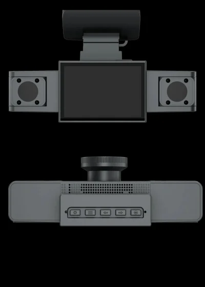 3-Channel Dash Cam – Front, Cabin & Rear Recording with Parking Mode
