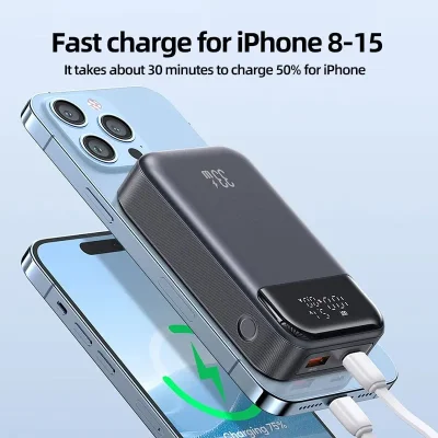 10,000mAh 33W PD Power Bank – Dual USB Fast Charging