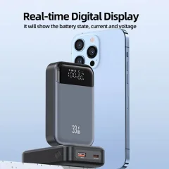 10,000mAh 33W PD Power Bank – Dual USB Fast Charging Thumbnail 5