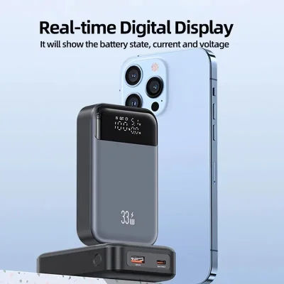 10,000mAh 33W PD Power Bank – Dual USB Fast Charging