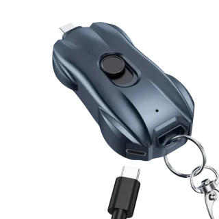 USB-C Keychain Power Bank – Racing-Car Design