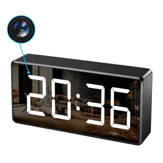 1080p WiFi Clock Camera – 166° Wide Angle & Night Vision