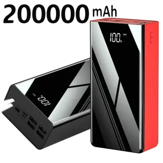 4-Port USB Power Bank – Red Portable Charger