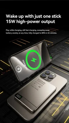 Ultra-Thin Magnetic Power Bank – 5000mAh Wireless Fast Charger Thumbnail 19