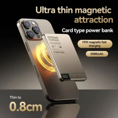 Ultra-Thin Magnetic Power Bank – 5000mAh Wireless Fast Charger Thumbnail 7