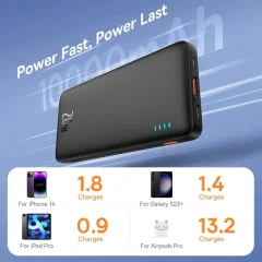 10,000mAh 20W Power Bank – USB-C & USB Thumbnail 2