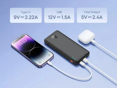 10,000mAh 20W Power Bank – USB-C & USB