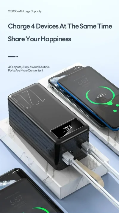Power Bank – USB-C, USB & LED Display