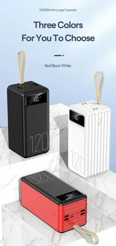Power Bank – USB-C, USB & LED Display