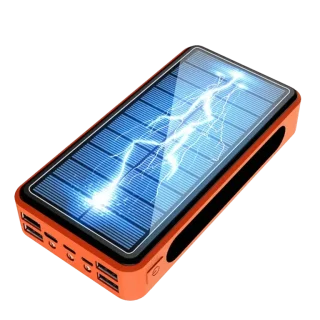 Solar Power Bank – 4 USB Ports & Camping Light