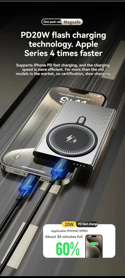 Wireless Power Bank – Portable Charging Accessory