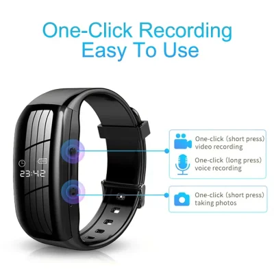 1080p Camera Watch – Video & Audio Recording with USB Transfer
