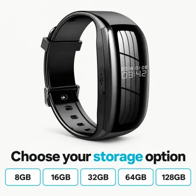 1080p Camera Watch – Video & Audio Recording with USB Transfer