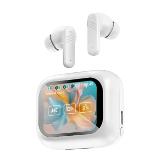Bluetooth 5.3 Touchscreen Earbuds – ANC/ENC Noise Cancellation