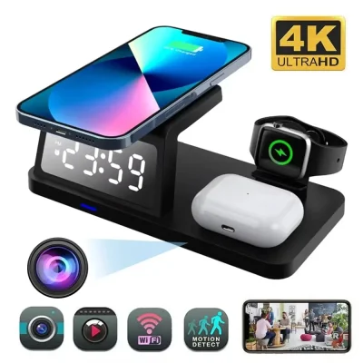 WiFi Camera Charger – Alarm Clock & Wireless Charging