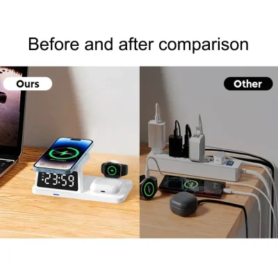 WiFi Camera Charger – Alarm Clock & Wireless Charging