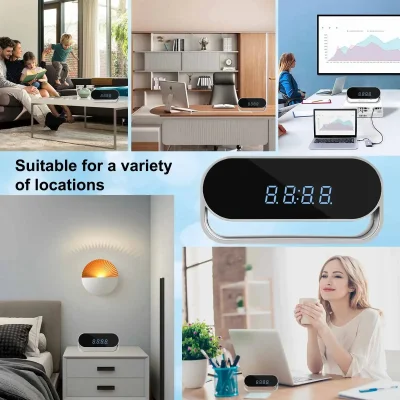 4K WiFi Clock Camera – Battery & Night Vision