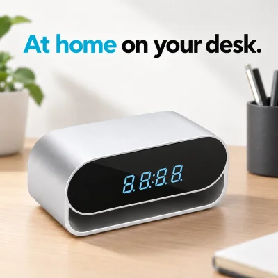 4K WiFi Clock Camera – Battery & Night Vision