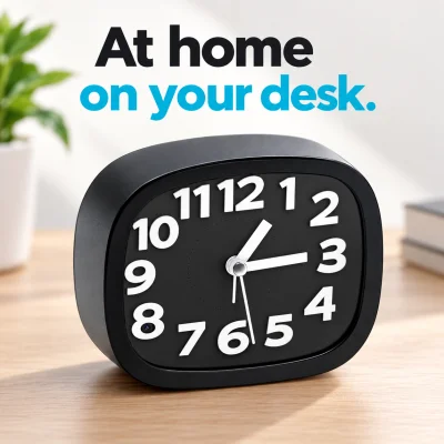 1080p WiFi Clock Camera – 2.4GHz & App Alerts