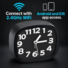 1080p WiFi Clock Camera – 2.4GHz & App Alerts Thumbnail 5
