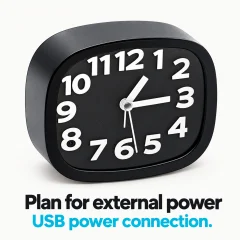 1080p WiFi Clock Camera – 2.4GHz & App Alerts Thumbnail 6