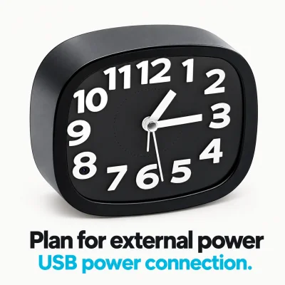 1080p WiFi Clock Camera – 2.4GHz & App Alerts