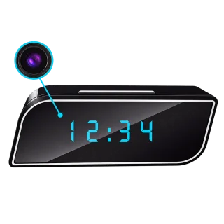 1080p WiFi Alarm Clock Camera – Night Vision & Loop Recording