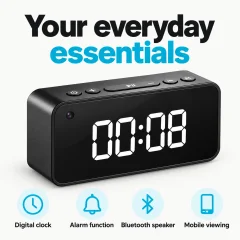 WiFi Digital Clock Camera – Bluetooth Speaker & Remote Viewing Thumbnail 5