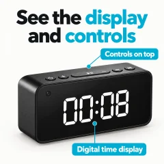 WiFi Digital Clock Camera – Bluetooth Speaker & Remote Viewing Thumbnail 7