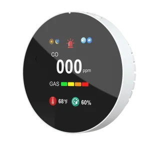 Combination Gas&Carbon Monoxide Detector 4-in-1 Natural Gas Leak&CO Alarm with Temperature&Humidity for Home security protection